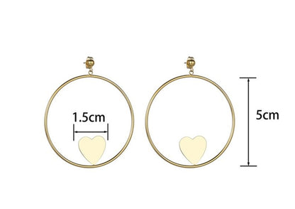 Korean Style Elegant Love Big Earrings Goddess-Jewearrings