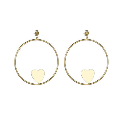 Korean Style Elegant Love Big Earrings Goddess-Jewearrings