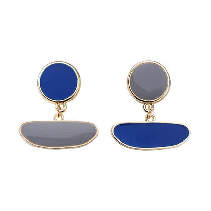 Korean style popular blue-gray earrings-Jewearrings