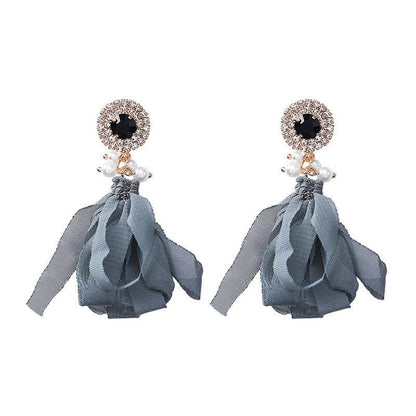 Korean style popular blue-gray earrings-Jewearrings