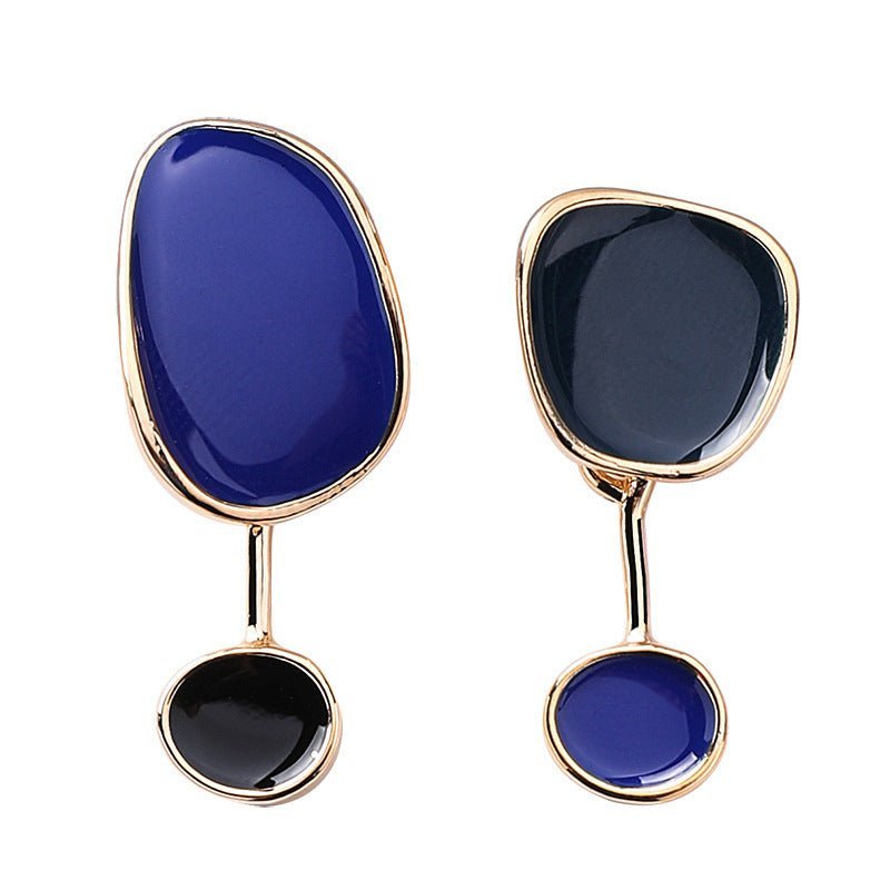 Korean style popular blue-gray earrings-Jewearrings