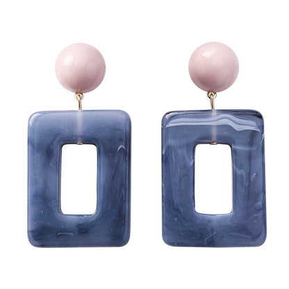 Korean style popular blue-gray earrings-Jewearrings