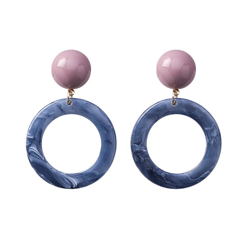 Korean style popular blue-gray earrings-Jewearrings