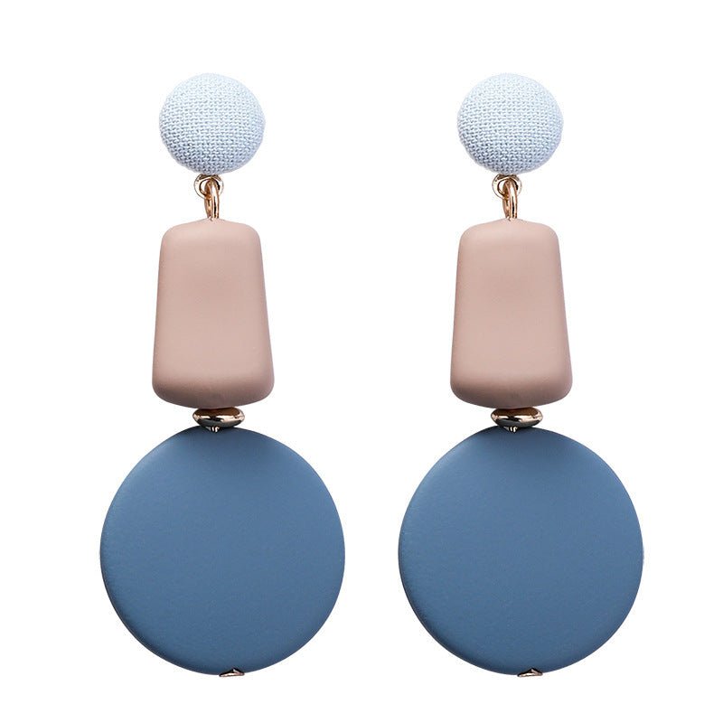 Korean style popular blue-gray earrings-Jewearrings