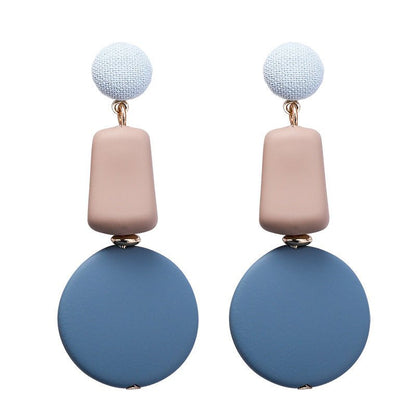 Korean style popular blue-gray earrings-Jewearrings