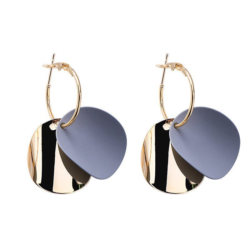 Korean style popular blue-gray earrings-Jewearrings