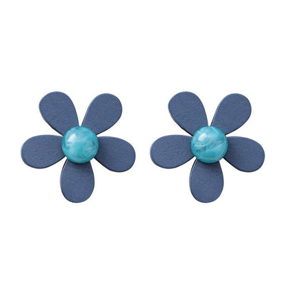 Korean style popular blue-gray earrings-Jewearrings