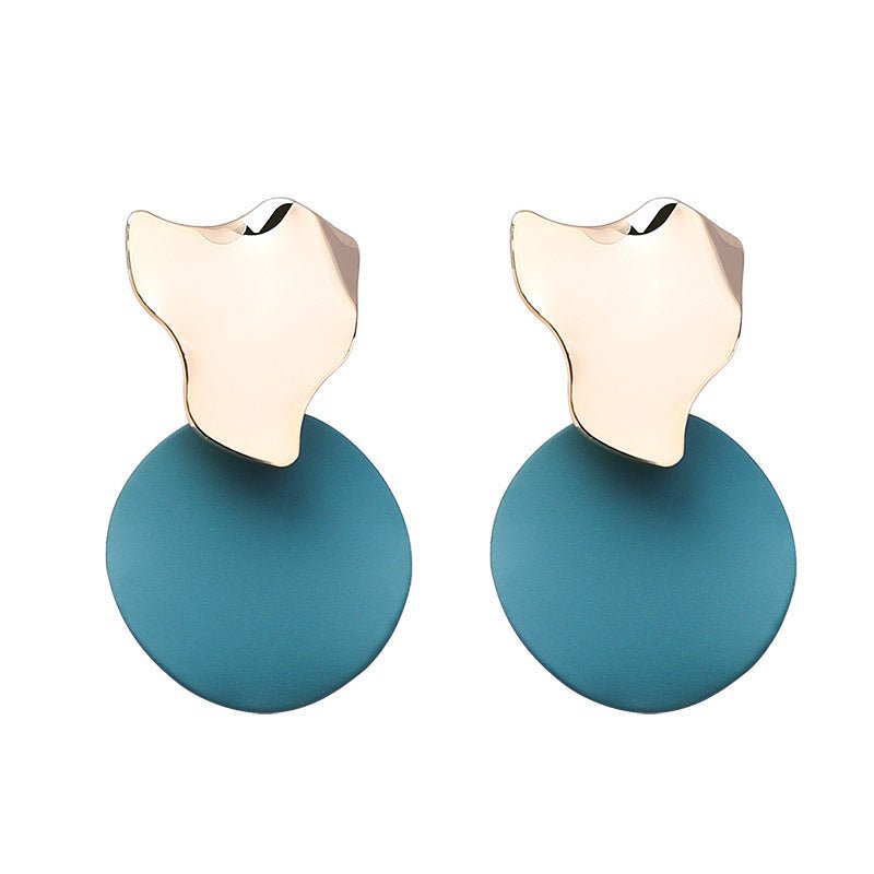 Korean style popular blue-gray earrings-Jewearrings