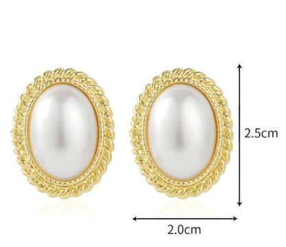 Korean Style Simple Freshwater Pearl Baroque Pearl Women's Earrings-Jewearrings