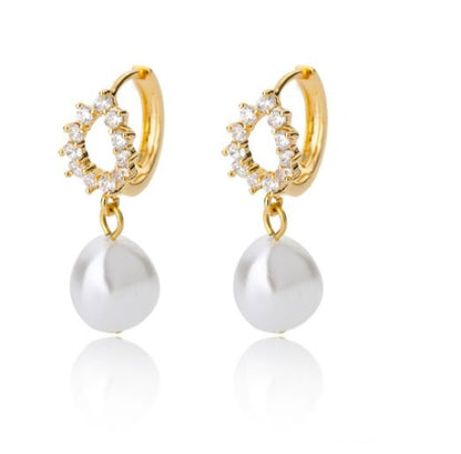 Korean Style Simple Freshwater Pearl Baroque Pearl Women's Earrings-Jewearrings