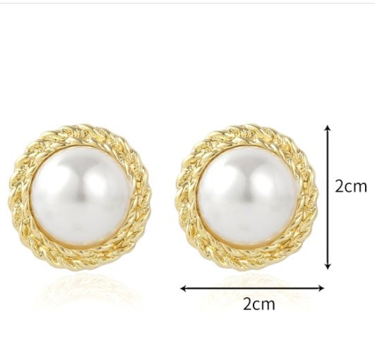 Korean Style Simple Freshwater Pearl Baroque Pearl Women's Earrings-Jewearrings