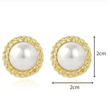 Korean Style Simple Freshwater Pearl Baroque Pearl Women's Earrings-Jewearrings