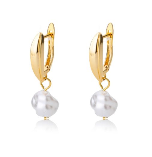 Korean Style Simple Freshwater Pearl Baroque Pearl Women's Earrings-Jewearrings