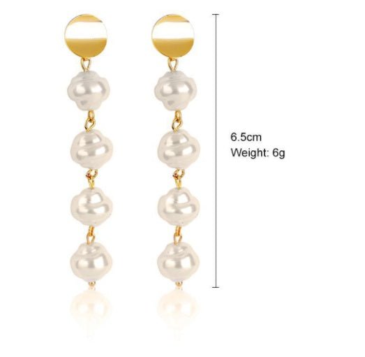 Korean Style Simple Freshwater Pearl Baroque Pearl Women's Earrings-Jewearrings