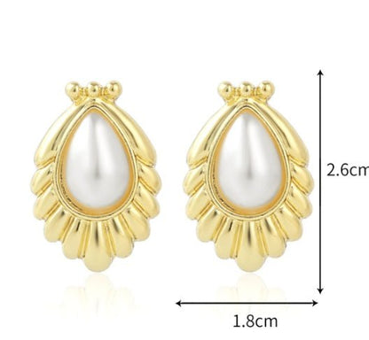 Korean Style Simple Freshwater Pearl Baroque Pearl Women's Earrings-Jewearrings