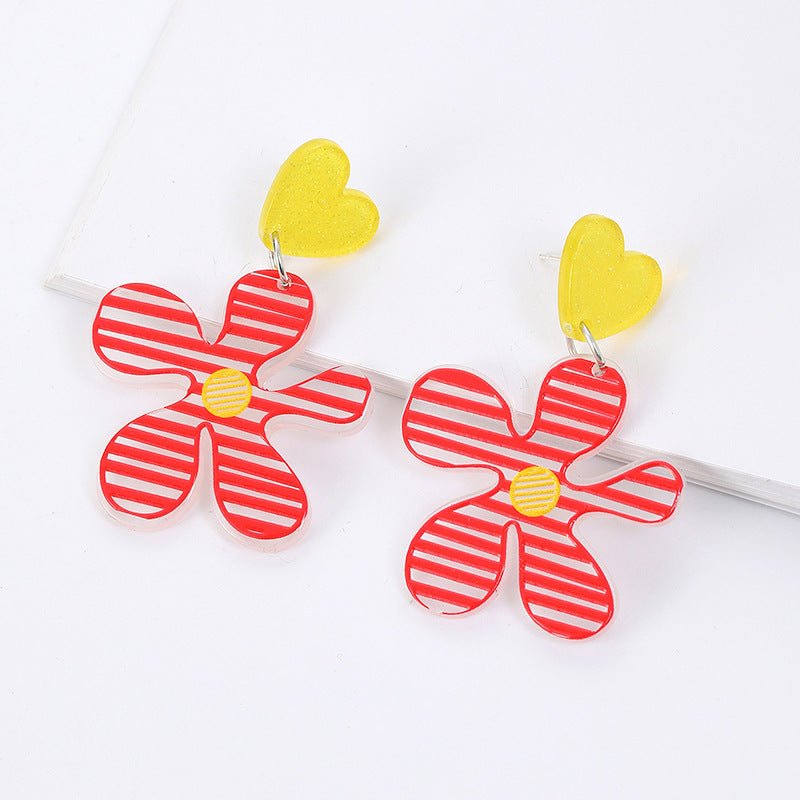 Korean Women's Acrylic Earrings Drop Shape Jewelry-Jewearrings