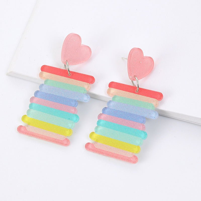 Korean Women's Acrylic Earrings Drop Shape Jewelry-Jewearrings