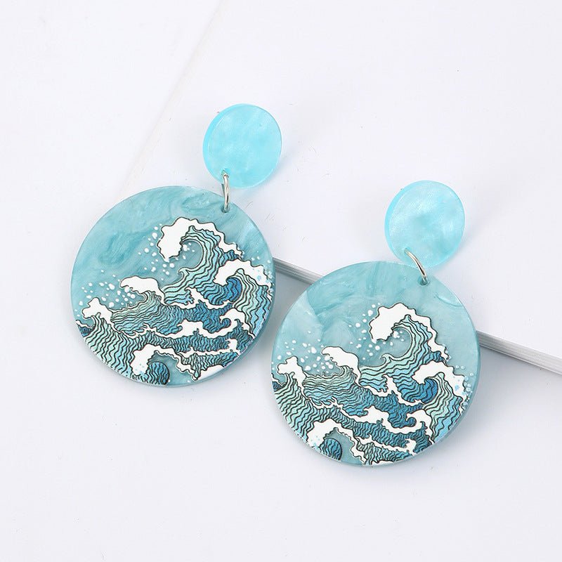 Korean Women's Acrylic Earrings Drop Shape Jewelry-Jewearrings