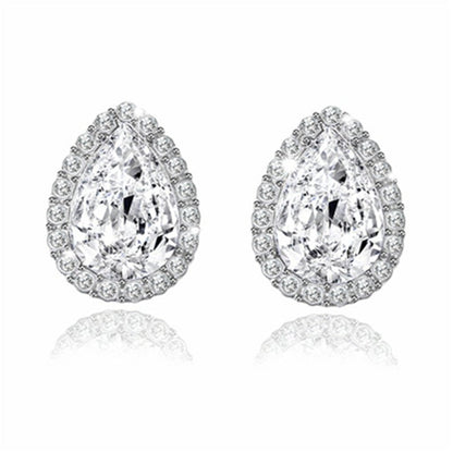 Ladies crystal drop earrings-Jewearrings