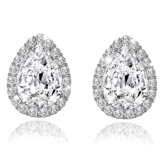 Ladies crystal drop earrings-Jewearrings