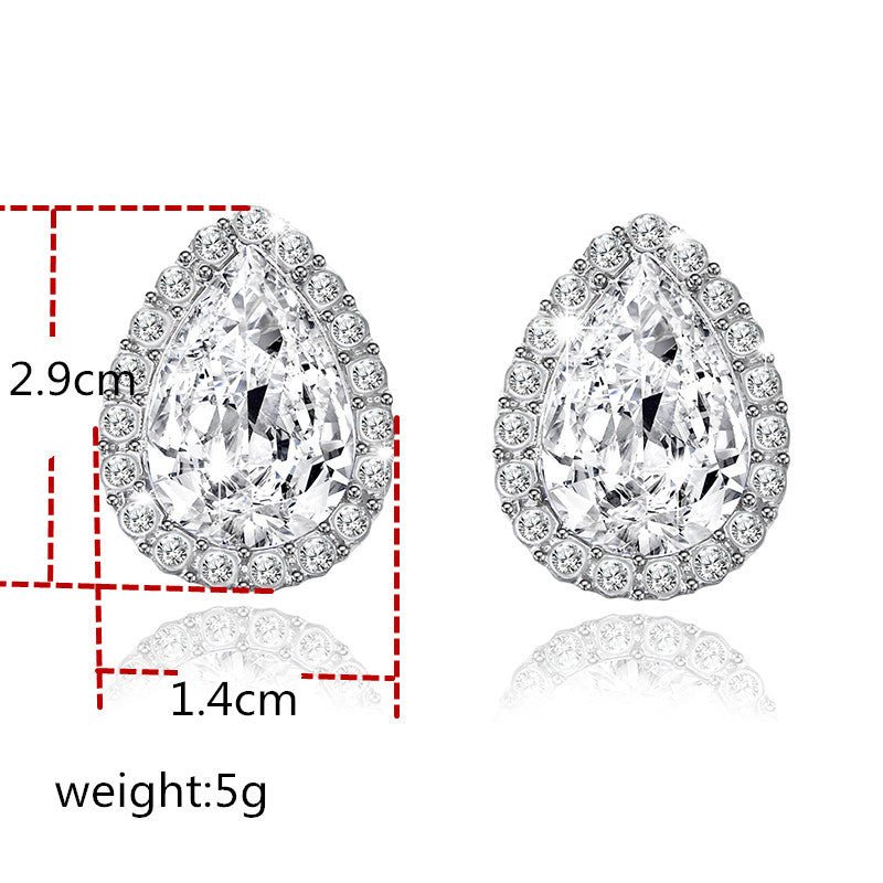 Ladies crystal drop earrings-Jewearrings