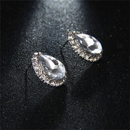 Ladies crystal drop earrings-Jewearrings