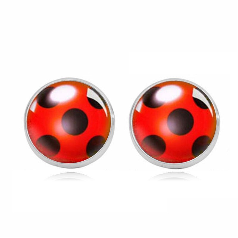 Ladybug Earrings Gemstone Accessories-Jewearrings