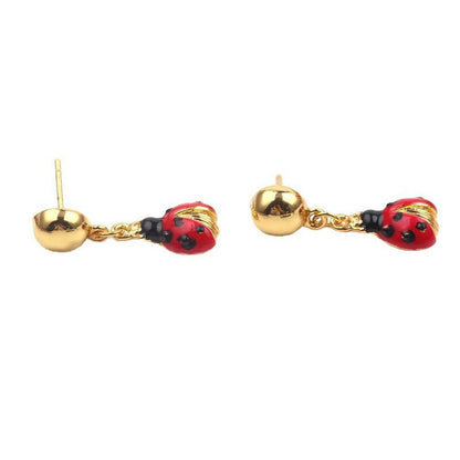 Ladybug Earrings Red Personality-Jewearrings