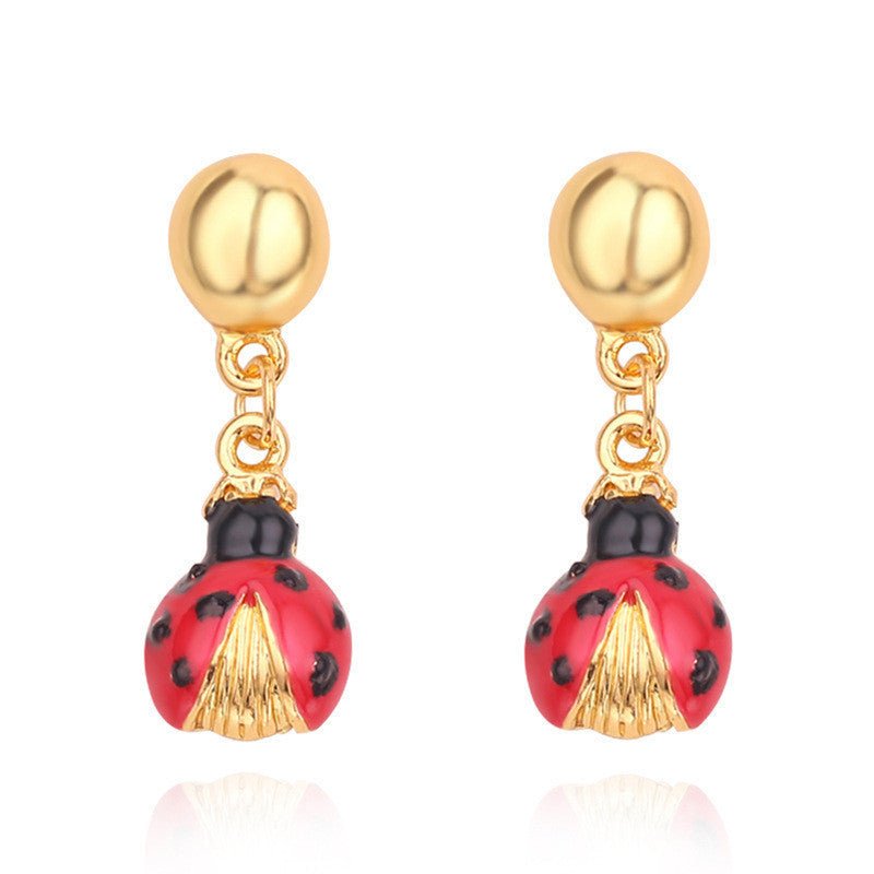 Ladybug Earrings Red Personality-Jewearrings