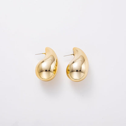 Large Water Drop Plating Acrylic Earrings Simple Personality-Jewearrings