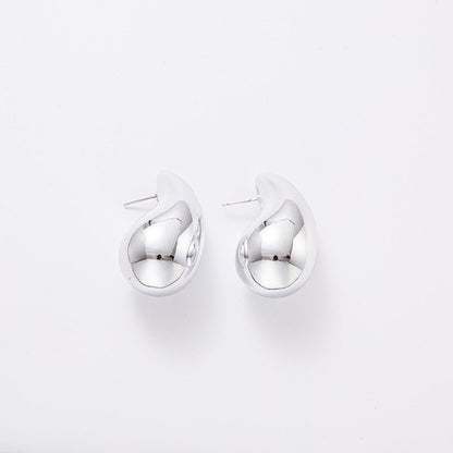 Large Water Drop Plating Acrylic Earrings Simple Personality-Jewearrings