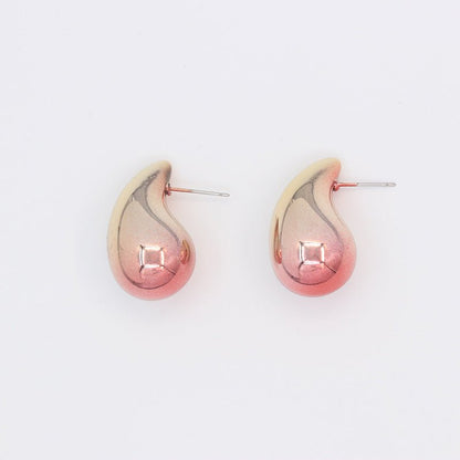 Large Water Drop Plating Acrylic Earrings Simple Personality-Jewearrings