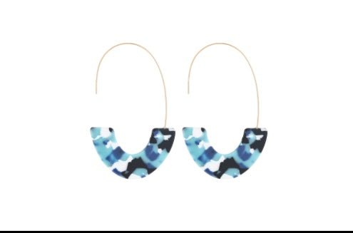 Leopard Print Acrylic Earrings U Shape Simple-Jewearrings