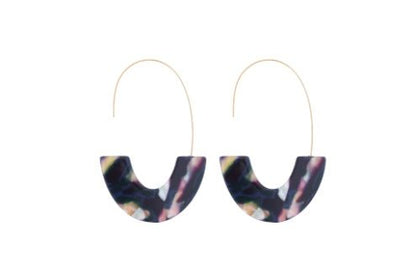 Leopard Print Acrylic Earrings U Shape Simple-Jewearrings