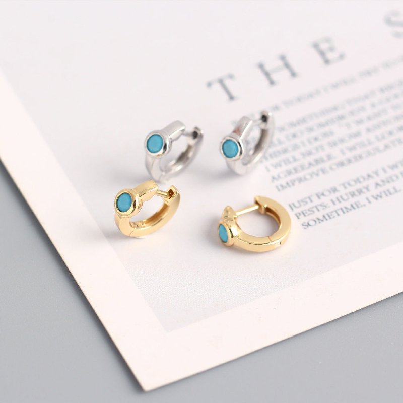 Light Luxury S925 Sterling Silver Blue Zircon Earrings-Jewearrings