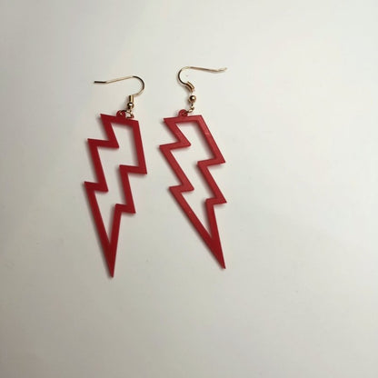 Lightning Stud Earrings Ultrapunk Fluorescent Acrylic-Jewearrings