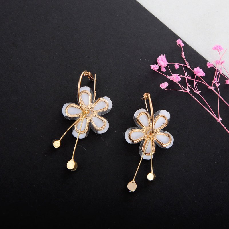 Lilac Flower Stud Earrings-Jewearrings