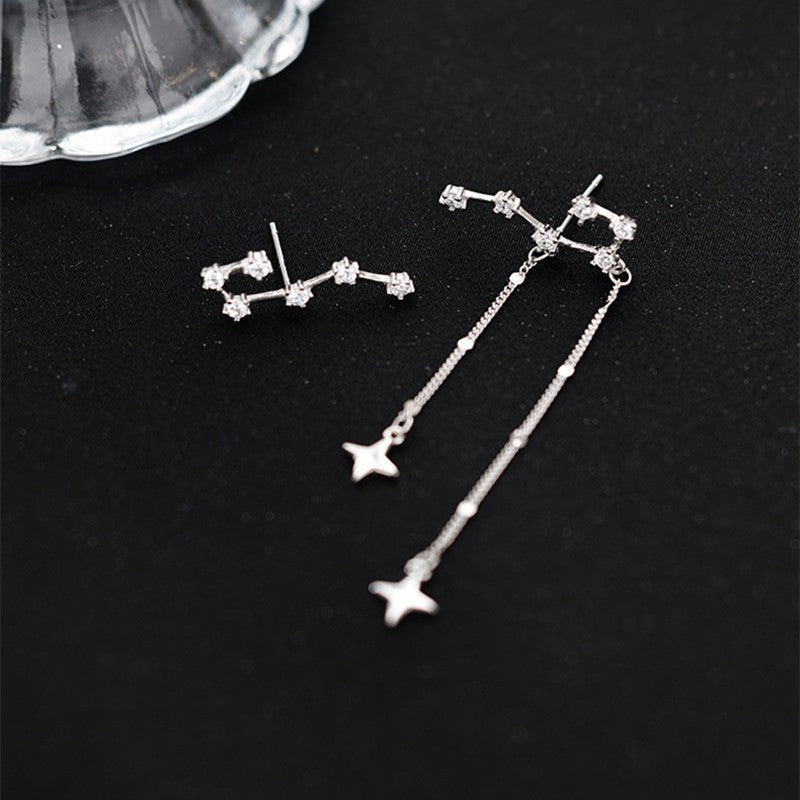 Long Tassel Big Dipper Stud Earrings-Jewearrings