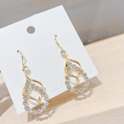 Long Triangle Earrings S925 Silver Pin Personality Retro Earrings-Jewearrings