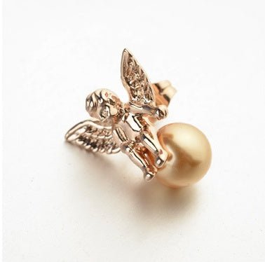 Lucky Angel Pearl Earrings-Jewearrings