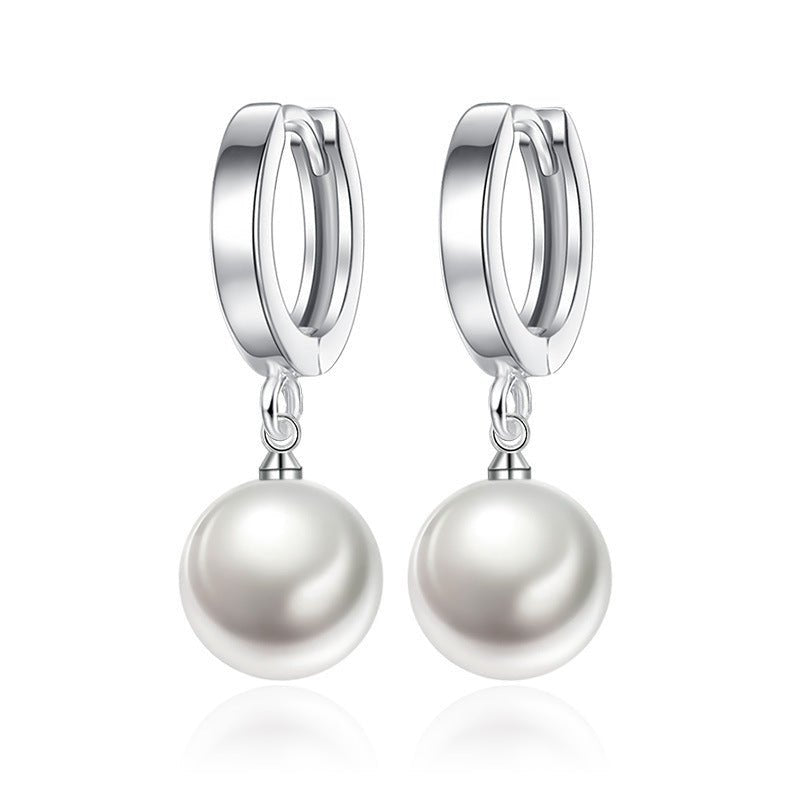 Medium Length Earrings Shambhala Full Diamond Ball Pearl-Jewearrings