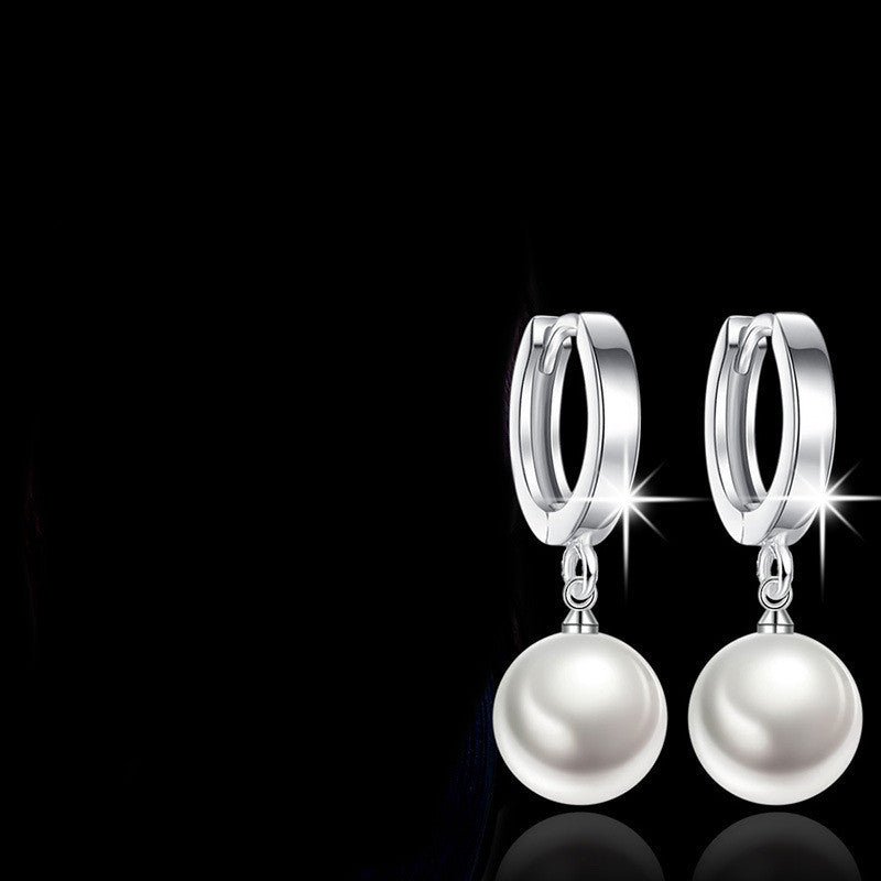 Medium Length Earrings Shambhala Full Diamond Ball Pearl-Jewearrings