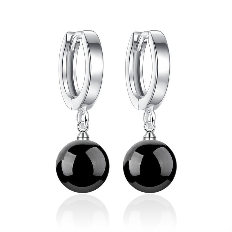 Medium Length Earrings Shambhala Full Diamond Ball Pearl-Jewearrings