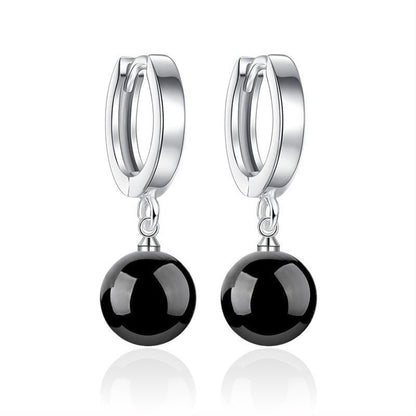 Medium Length Earrings Shambhala Full Diamond Ball Pearl-Jewearrings