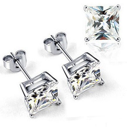 Men's And Women's Artificial Diamond Stud Earrings-Jewearrings