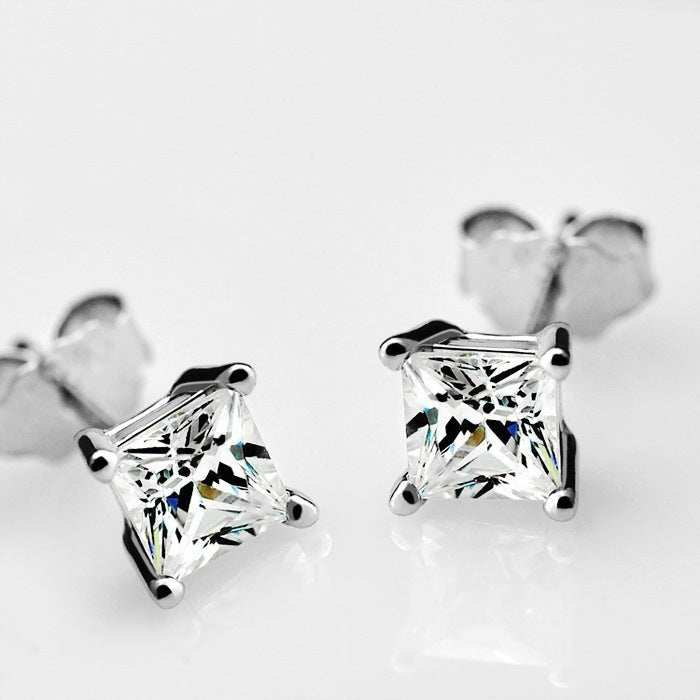 Men's And Women's Artificial Diamond Stud Earrings-Jewearrings