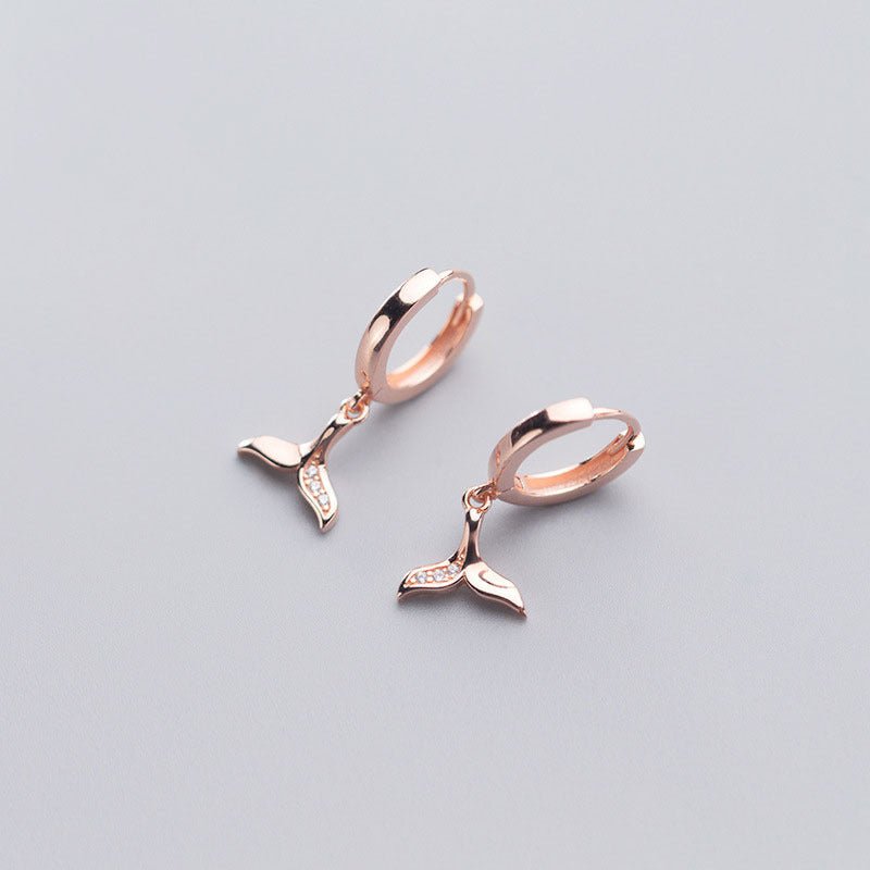 Mermaid Earrings Fashion Diamond Tail-Jewearrings