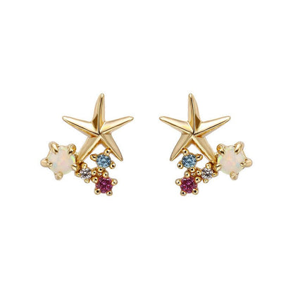 Mermaid Earrings Little Starfish Stud-Jewearrings