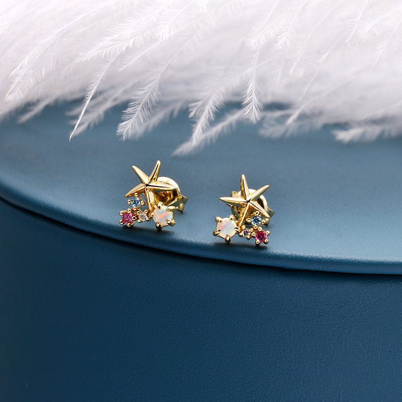 Mermaid Earrings Little Starfish Stud-Jewearrings