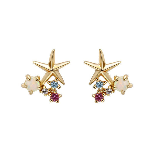 Mermaid Earrings Little Starfish Stud-Jewearrings